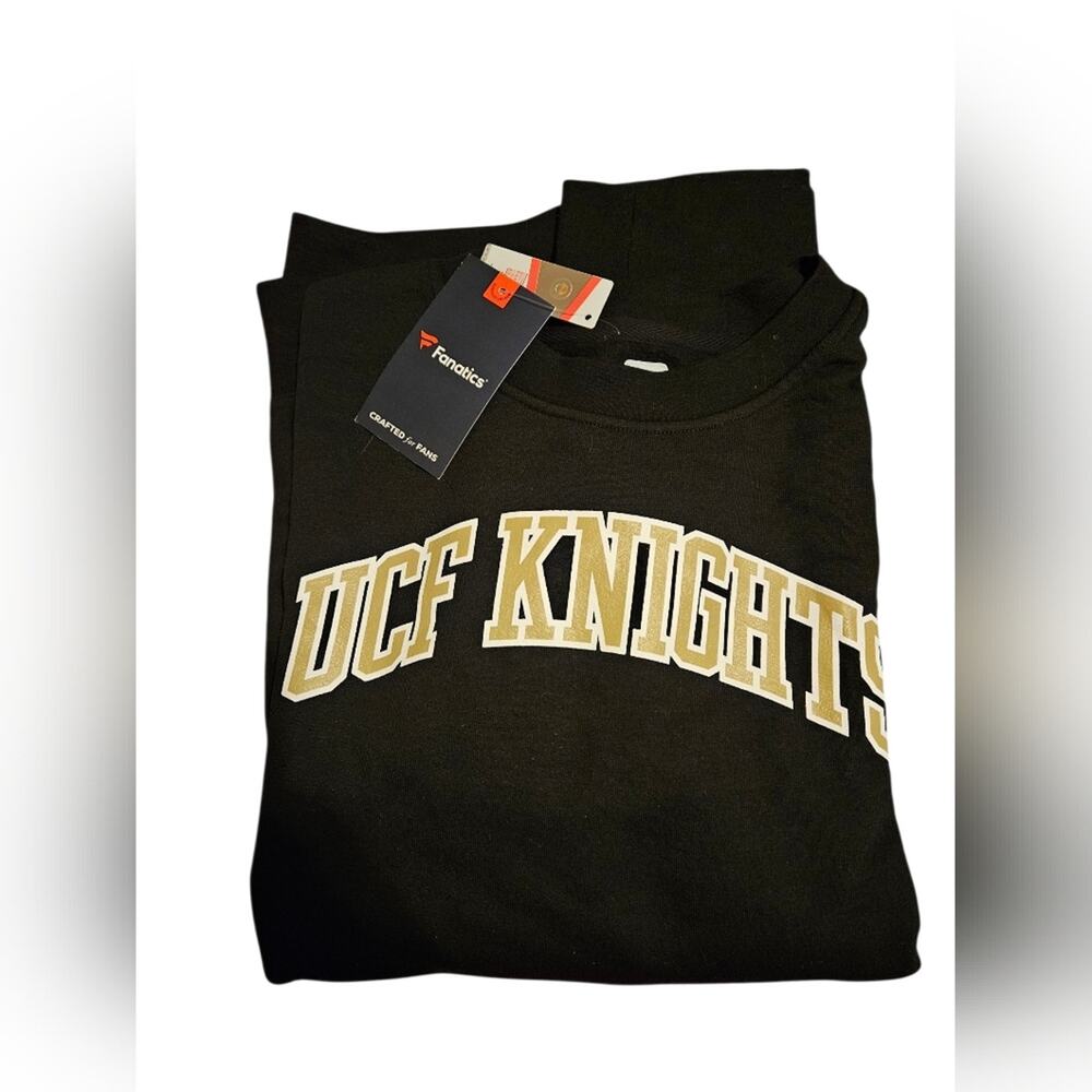 NWT XL Mens UCF Knights Black Sweatshirt, Fanatics Brand.
